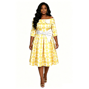 Vestido de Noche Elegante de Alta Gama con Estampado Floral Vintage y Spandex, Talla Grande, para Mujer, Moda 2026 - Product Image 2
