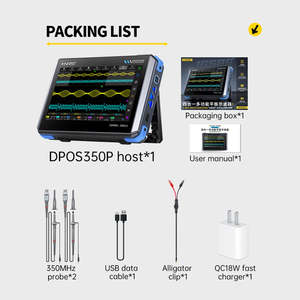 Osciloscopio de Tableta FNIRSI DPOS350P 4 en 1, 350MHz, 500 MSa/s, 8 Bits, Generador de Señales, Analizador de Respuesta de Frecuencia - Product Image 3