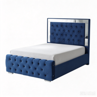 Nouvelle conception de lit rembourré alliant luxe haut de gamme, confort et style moderne en tissu, de bonne qualité