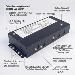2026 <span class=keywords><strong>BST</strong></span> OEM 5 in 1 Dimmerabile 30W 60W 96W 192W 288W Classe 2 100-277V UL ETL Modulo Driver LED a Tensione Costante per Scatola di Giunzione - Product Image 1