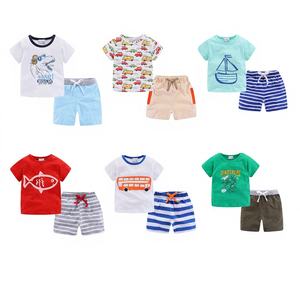 Conjunto de regalo al por mayor para niños de 0 a 3 meses, 2 piezas, peleles, monos y bodys de poliéster liso, tallas mixtas, top de verano, limpio - Product Image 1