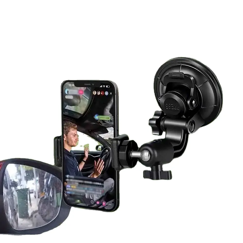 Evrensel araba monte cep telefonu çekim braketi ve vantuz tipi araç navigasyon braket ve araba Selfie kayıt