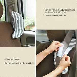 Cuscino di sicurezza per auto-per adulti e bambini, poggiatesta per auto, cuscino per il collo, spallina per cintura di sicurezza, poggiatesta, per sonnellini, <span class=keywords><strong>Travers</strong></span> - Product Image 4
