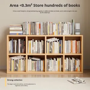 Étagère à livres en bois simple et moderne Senshee, <span class=keywords><strong>meuble</strong></span> de rangement au sol, armoire à huit compartiments, design en treillis, librement combinable, <span class=keywords><strong>bibliothèque</strong></span> basse - Product Image 2