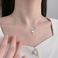 Collier pour femme en argent sterling 925, pendentif créatif nuage et éclair en nacre, bijoux fins, vente chaude