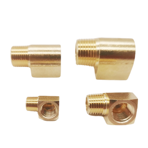 ข้อต่อท่อทองเหลือง ข้องอ 90 องศา เกลียว NPT ตัวผู้ สำหรับระบบประปา - Product Image 1