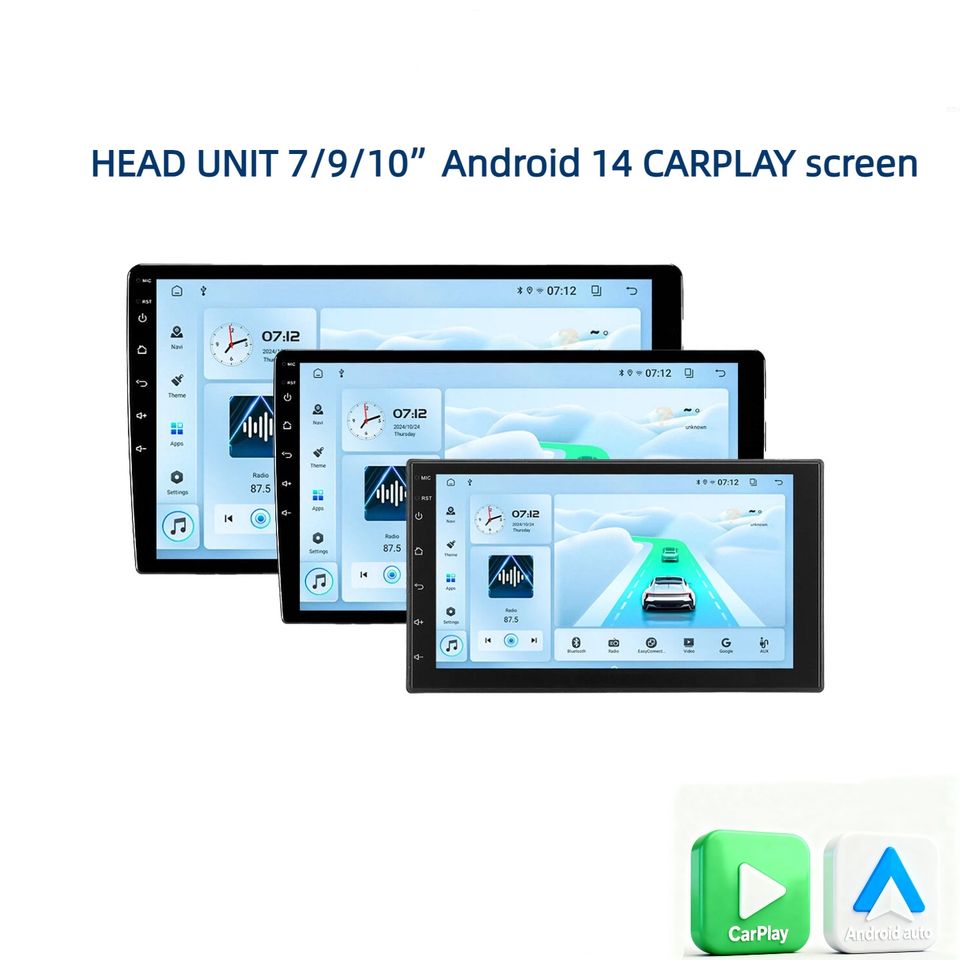 Android Car Radio Stereo Touch Screen GPS Navigation WIFI Bluetooth FM ...