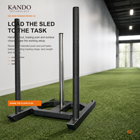Traîneau d'entraînement KANDO en acier au carbone avec pile de poids de 160 kg pour la préparation sportive et les salles de fitness