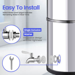 Nsf/एनसी 42 और 372 LT-3B आउटडोर घरेलू पोर्टेबल 3 गैलन पानी प्यूरीफायर सिस्टम गुरुत्वाकर्षण जल फिल्टर - Product Image 5