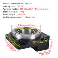 Plataforma Rotatoria Hueca con Adaptador para Motor Paso a Paso o Servomotor 110, Reductor Planetario de 200 Nm, Mesa Indexadora de Alto Torque Accionada por Servo