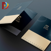 Service d'impression OEM, dossiers de présentation personnalisés en carton bleu et blanc A2 A3 A4 A5 A6, dossier personnalisé avec logo et poche