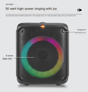 Nhà Máy Bán Buôn RX-8183A Ngoài Trời Di Động 8 Inch Không Dây Màu Xanh Răng Loa 50W Công Suất Cao Loa Siêu Trầm - Product Image 6