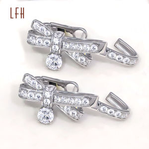 Pendientes de Lazo Bonitos y Modernos de Oro Real al por Mayor, Joyería de Oro Real de 18K AU750, Joyería de Oro de 18k Real - Product Image 1