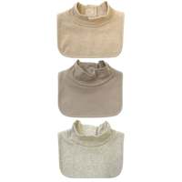 Bavoirs pour bébé en coton côtelé doux certifiés BSCI/SEDEX/FCCA/OEKO, col montant, 8''x10'', absorption accrue