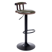 Chaise de bar pivotante en bois massif, tabouret haut moderne et simple, chaise de bar créative avec dossier pour la maison ou le comptoir.