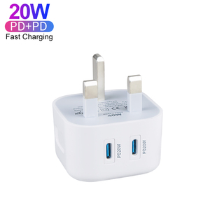Prise britannique 3 broches Max 40W double Type C 20W PD adaptateur de chargeur d'alimentation pour <span class=keywords><strong>iPhone</strong></span> 15 <span class=keywords><strong>14</strong></span> 13 12 <span class=keywords><strong>Pro</strong></span> <span class=keywords><strong>USB</strong></span> C chargeur Portable - Product Image 5