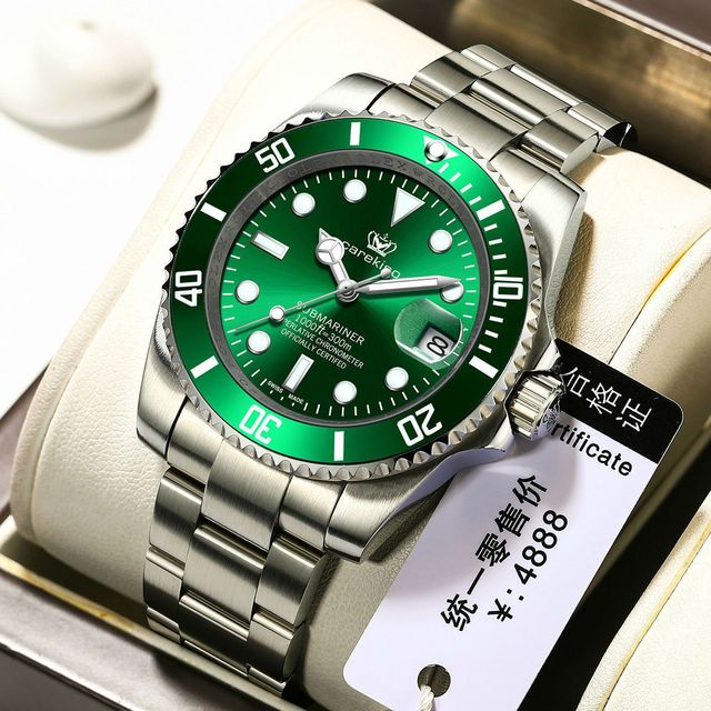 Luxury Men's Quartz Watch Waterproof Luminous Watch Calendar Stainless Steel Strap Watch for Men