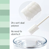 Nouveau-né brosse à dents à poils doux infantile bébé 0-3 ans langue lavage gaze coton bâton