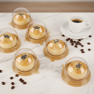 Cajas Transparentes <span class=keywords><strong>de</strong></span> Plástico para Cupcakes Pequeños con Tapas <span class=keywords><strong>de</strong></span> Domo, Mini Contenedores para Pasteles para Bodas, Cumpleaños, Pasteles <span class=keywords><strong>de</strong></span> <span class=keywords><strong>Queso</strong></span>, Postres - Product Image 1