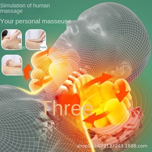 Almohada de Masaje de Lujo Jinzheng con Función Musical para Cervicales, Cuello, Cintura y Piernas, Masajeador de Tracción para el Hogar con Alimentación CA - Product Image 3