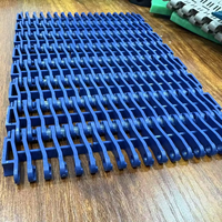 Bandes modulaires personnalisables, courroies maillées à pas de 27,2 mm, convoyeurs à grille plate pour les usines de transformation alimentaire, systèmes de convoyage