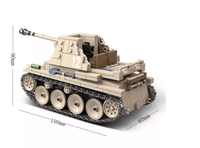 608 adet 100083 WW2 askeri alman gelincik tankı modeli yapı taşı silah ordu asker tuğla setleri çocuk oyuncakları