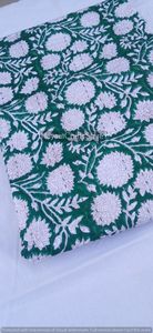 Hand Stitched Printed Cotton Kantha <b>Quilt</b> Traditional Floral Design All Season Home Decor <b>Throw</b> Organic Material - Product Image 4