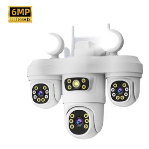 O-Kam 6MP Tres lentes 1080P Cámara de seguridad para exteriores Luz LED Detección de movimiento Alerta automática Visión nocturna Cámara PTZ - Product Image 1