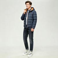 Veste matelassée à capuche pour homme, légère et chaude, avec poches zippées, style streetwear décontracté pour l'extérieur