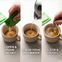 Thé instantané au miel et au gingembre 18g Sachet Boisson granulaire au gingembre naturelle pour réchauffer l'estomac OEM/ODM disponible