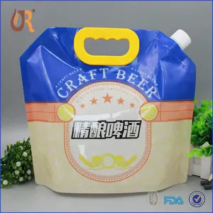 5L Outdoor Emergency Drink Water Tank Storage Bags Clear Stand Up Plastic Spout Pouches