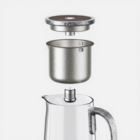 Bouteille à thé portable en verre à attraction magnétique avec infuseur filtrant à une touche, grande capacité, style minimaliste, thé de qualité supérieure