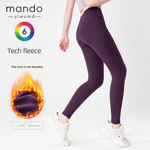 Yiwu Wholesale Light Thin Tech <strong>Fleece</strong> <strong>Thermal</strong> <strong>Legging</strong> Winter Women's Fitness Yoga Pilates Warm <strong>Leggings</strong> - Product Image 1