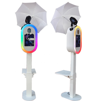 Ring Light RGB Portabel dan Dapat Disesuaikan untuk iPad/Kamera DSLR/Smartphone, Struktur Logam, Pencetakan Instan/Wi-Fi/Bluetooth