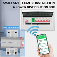 PZIOT 220V 6in1 100A Smart Life Compteur d'énergie monophasé sans fil Voltimetro Ampere Voltage Meter Analyseur de puissance WiFi