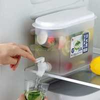 Bouilloire à eau froide pour réfrigérateur, grande capacité, en plastique résistant aux hautes températures, pour boissons, thé aux fruits, et boissons gazeuses.