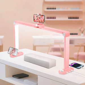 <span class=keywords><strong>Lampe</strong></span> LED de bureau en forme de porte avec mode de couleur et luminosité réglables, avec pince pour téléphone, pour salon de manucure et tatouage, nouvelle version améliorée - Product Image 6
