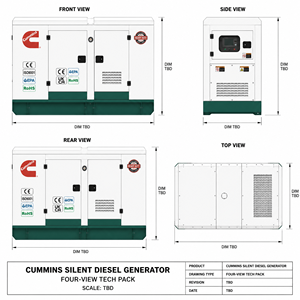 Generador Diésel Marino de Bastidor Abierto Personalizado de 160kw 200kva con Certificado CCS, Motor Cummins 6LTAA Original para Mar y Océano - Product Image 4