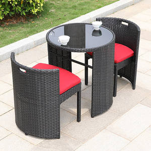 Juego de Mesa de Centro Compacto de Aluminio con Espejo para Jardín, Balcón o Hotel, Diseño Moderno y Único - Product Image 2