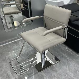 Sillón de Barbería Hidráulico Moderno con Rotación de 360 Grados y Altura Ajustable para Salón, Hotel y Uso en Exteriores - Nuevo Mueble Comercial de Metal - Product Image 2