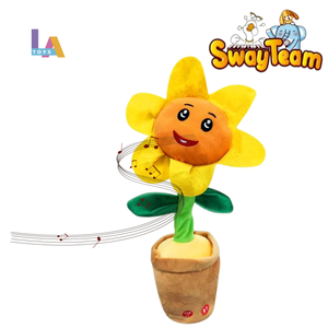 Longthuy Made in Vietnam Baby Other Educational Electric Swing Repeat <b>SUNFLOWER</b> MODEL Stuffed Soft GIFT Toys for KID - Product Image 1
