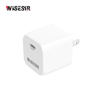 Chargeur rapide USB-C 20W GaN à port unique certifié CE ROHS avec protection OTP