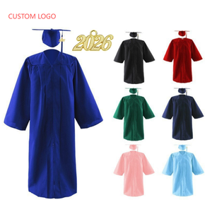 Ensemble de Robe de Remise de Diplôme Personnalisée 2026 pour Adultes, Finition Mate et Brillante, pour Étudiants Universitaires et Robe Académique de Maîtrise avec Toque et Pompon - Product Image 1