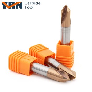 Outil de chanfreinage CNC fraise en carbure HRC45 avec 3 cannelures fraiseuse de chanfreinage solide traitement à grande vitesse 45/55/60/65 degrés <span class=keywords><strong>YRN</strong></span> - Product Image 2