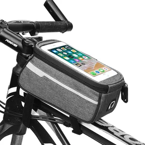 Premium Reflective tape Large Capacity Travel Sport Cycling Accessories Phone Holder Cycling Bike Bag