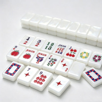 Maßgefertigte Perlmutt-Acryl Amerikanische Mahjong-Steine 160 Stück 1-Schicht Graviertes Pastellfarbenes Mah-Jong-Spiel