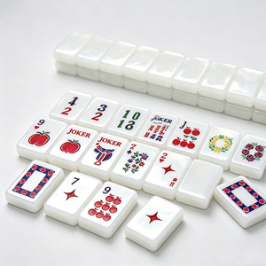 Fichas de Mahjong Americanas de Acrílico con Patrón Personalizado de Madreperla, 160 Piezas, 1 Capa, Grabadas, Juego de Mahjong en Tonos Pastel - Product Image 5