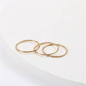 حار بيع 1 مللي متر داينتي الفولاذ المقاوم للصدأ واحد اثنين ثلاثة تشيكوسلوفاكيا حجر خاتم للنساء - Product Image 3