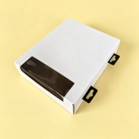 Boîte suspendue personnalisable en papier avec fenêtre de présentation, 3 couches, épaissie, solide, pour supermarché, avec fenêtre transparente