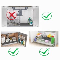 Offre Spéciale tapis d'évier de cuisine en silicone antidérapant tapis imperméable tapis d'armoire durable tapis sous l'évier pour meuble de cuisine
